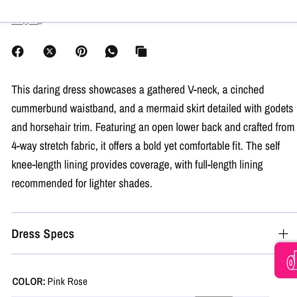 BARI JAY PINK ROSE DRESS - Picture 2 of 10